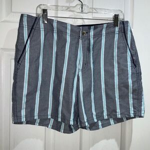 Columbia PFG Solar Fade striped cotton shorts Sz 14